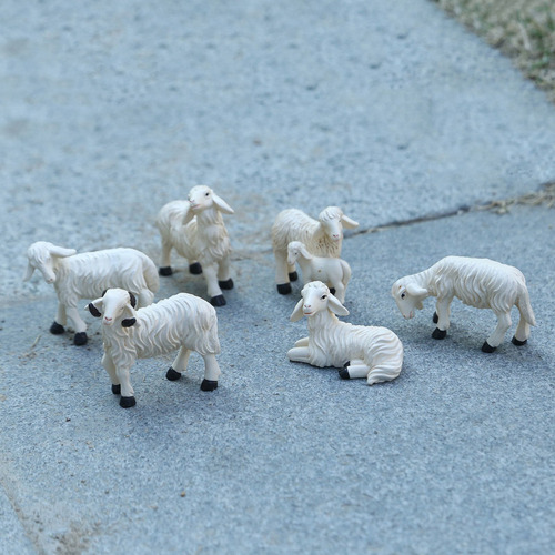 6 Unids/set Figuras De Animales De Granja Casa De Muñecas