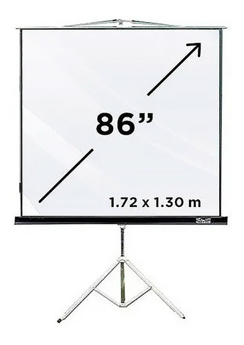 Pantalla De Proyeccion Kps-102 172x130cm 86'' Con Tripode
