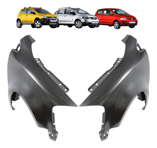 Paralama Fox Spacefox Crossfox 2003 2004 2005 2006 A 2010 Cor Direito Preto