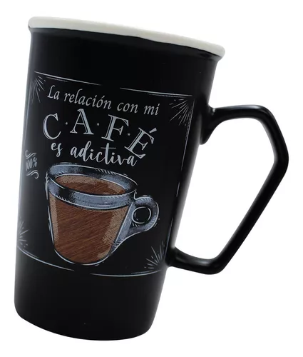 Taza Grande Para Cafe Diseño Mafalda Frases Porcelana 350 Ml Color Aqua