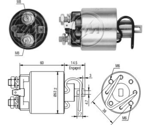 Solenoide Isuzu Trooper 3. 2 Hitachi