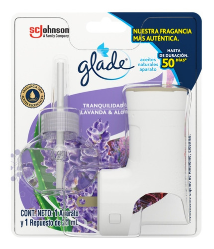 Aparato Y Repuesto Glade Aceites Naturales Lavanda-aloe 21ml