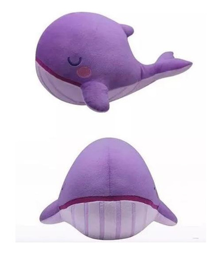Peluche Push Whale Bts, color morado, color lila, 17 x 30 x 30 cm
