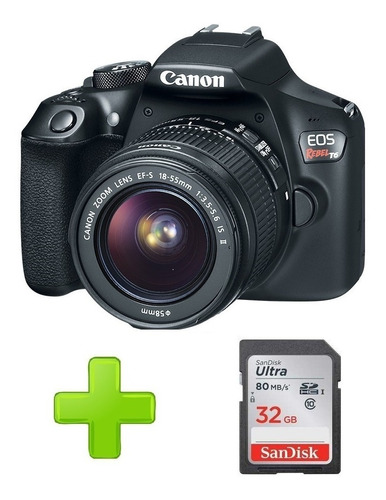 Camara Profesional Canon T6 + Sd 32 Gb Profesion+lente 18-55