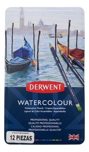 Lapices De Colores Acuareables Derwent Watercolour C/12 Pz