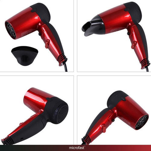 Imagen 6 de 9 de Mini Secador De Pelo 1400w Mango Plegable 220v 2 Velocidades