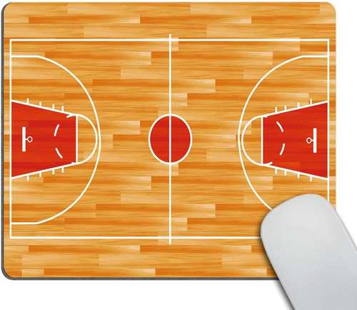 Mouse Pad Smooffly 24x20cm Diseno Cancha De Basketball