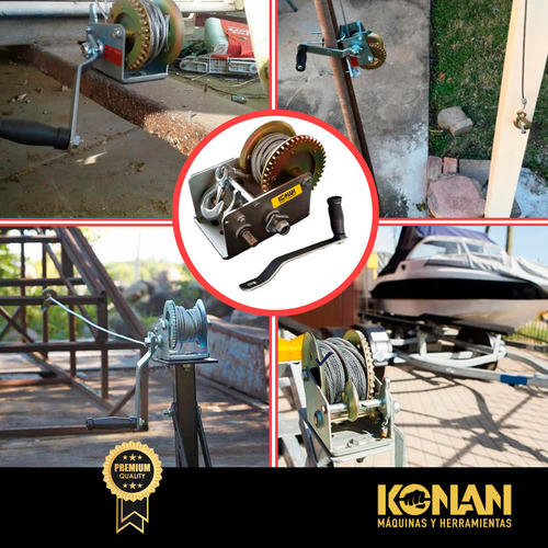 Malacate Manual Konan Tkmc/05 3 450 Kg 10 M Cable