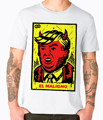 Playeras Cleen Alexer Loteria El Maligno Donald Trump Mod 7