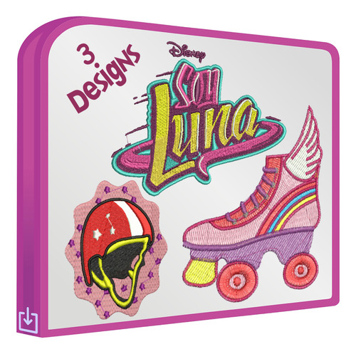 Soy Luna Set 3 Diseños Bordadoras Bordados Bordar Ropa