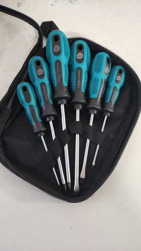 Destornillador Con Punta Plana/phillips Az Rja-1062 Con Mango Antideslizante De Goma