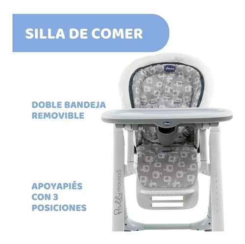 Imagen 9 de 10 de Silla De Comer Bebe Chicco Polly Progres5