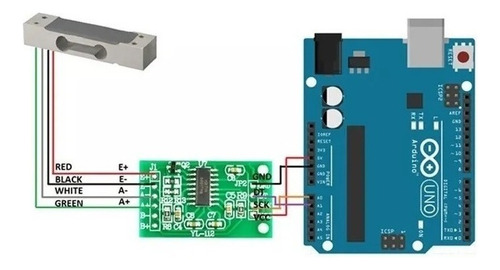 Sensor De Peso 1kg Con Amplificador Hx711 Celda Carga