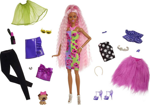 Muñeca Barbie Extra Fashion Con Ropa Y Accesorios Para Mezcl