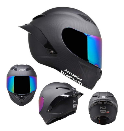 Casco Kc1 Deportivo Fibra Carbono Mica Certificado Pulsar Kt