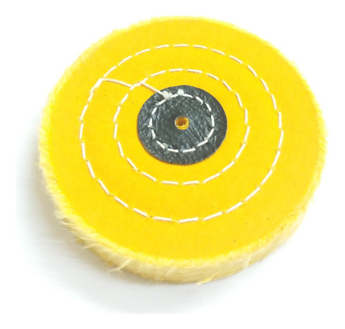 Roda De Polimento Algodão Amarelo 4 Polegadas Ourives Import