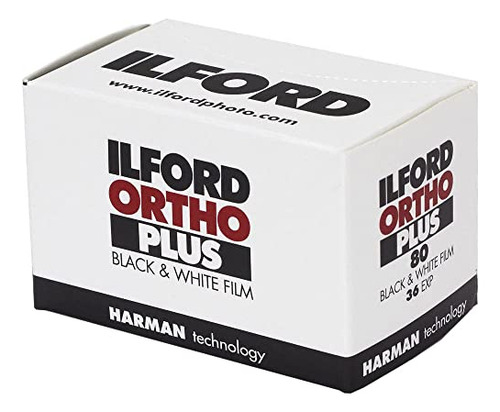 Rollo De Película Ilford Ortho Plus 35 Mm Blanco Y Negro Iso