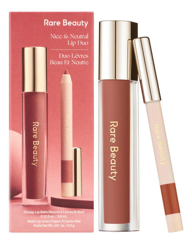 Rare Beauty By Selena Nice & Neutral Lip Gloss And Liner Duo