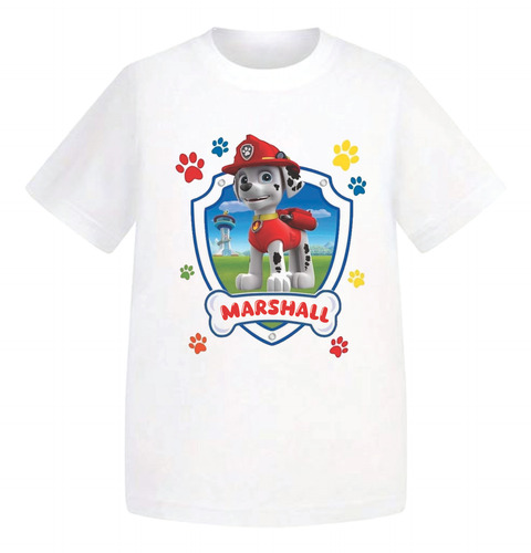 Playera Paw Patrol - Marshall - Patrulla Canina Niño Y Niña