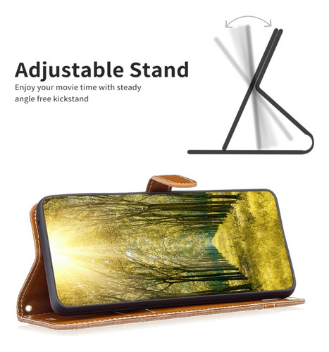 Funda De Tela Vaquera Con Bloque De Color Para Xiaomi Redmi