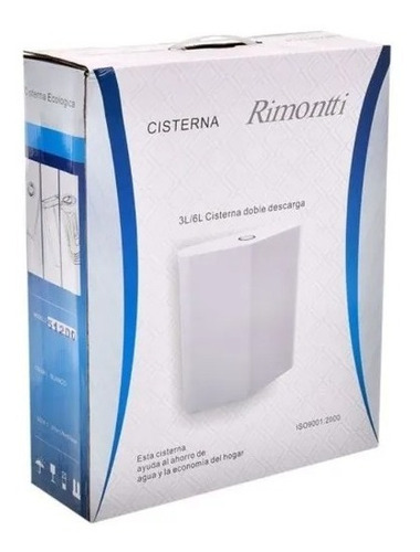 Cisterna De Pared Rimontti Doble Descarga 3 Y 6 Lts Blanca