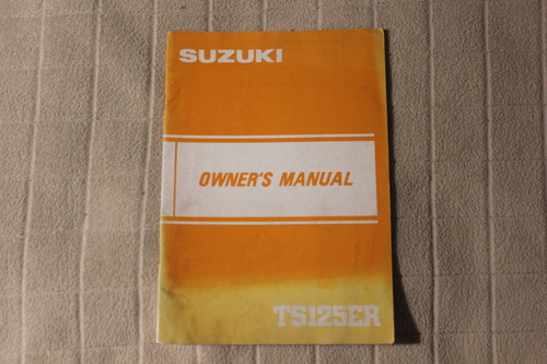 Suzuki Ts 125 Er 1990 Manual De Instrucciones (Usado)