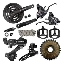 Comprar Kit Transmissão Bike Mtb 21v Câmbios Shimano Pedal Alumínio 