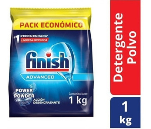 Polvo Lavavajillas Finish Detergente Bolsa X 1 Kg Economica