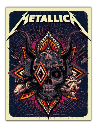 Poster Metallica Rock 60x80cm Cartaz Do Show No Olympiahalle