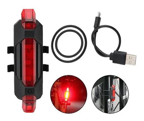 2 Luces Led USB Recargables para Bicicleta Casco Advertencia 1 Roja 1 — Te  lo tenemos Chile