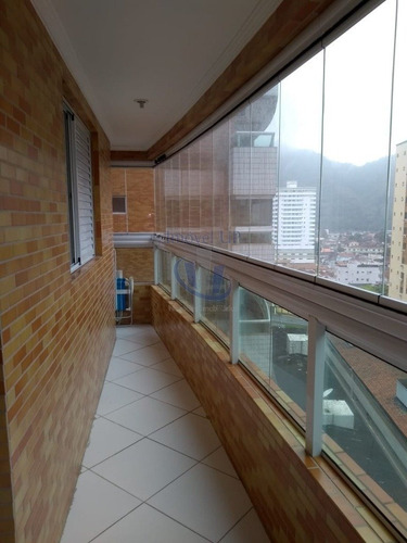 Imagem 2 de 11 de 150m Da Praia - 1 Dormitorio Com Churrasqueira - Canto Do Forte! - V-2203