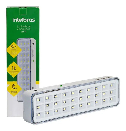 Luminária Luz De Emergência Intelbras 30 Leds Ilumina 30m²