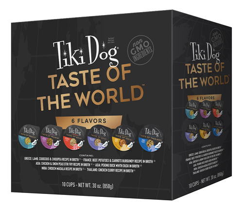 Tiki Dog Taste Of The World Whole Food, Paquete Vareity De S