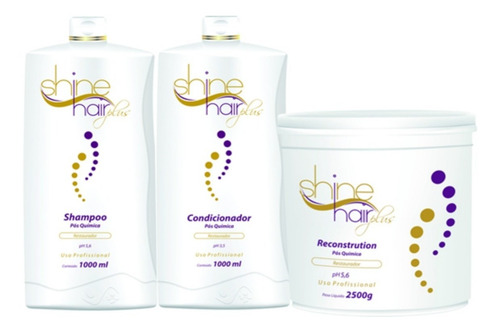Kit Salao Shine Hair Plus Hidratação Pós Química