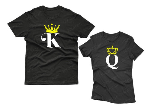 Set Duo 2 Playeras King Y Queen San Valentín Amor Amistad M9