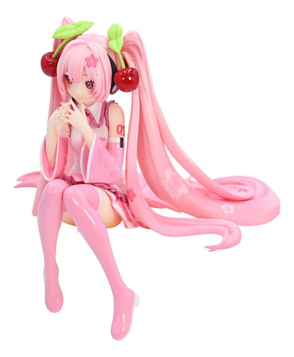 Figura Hatsune Miku Sexy Vestido Rosa Cerezos Pvc Sexy Anime