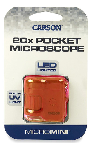 Carson Microminini 20x Microscopio De Bolsillo Led Led Con U