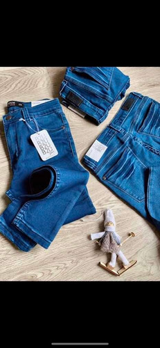 Jeans B2u De Dama De Moda Azul, Negro, Blanco Ananas