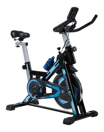 Bicicleta fija TopMega Spinning Profesional color negro y azul