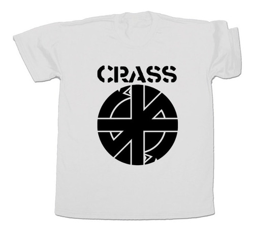 Remera Crass Logo Punk Algodón Varios Colores Unisex