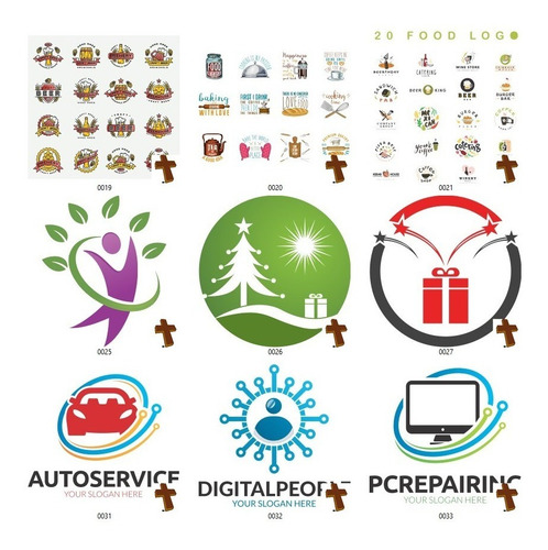 Pack 1.084 Logotipos Editáveis Cdr Corel Com Brinde