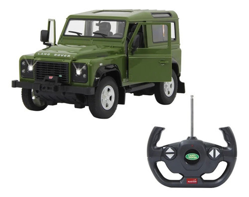 Land Rover Defender Auto Radio Control 1/14 Rastar Color Verde