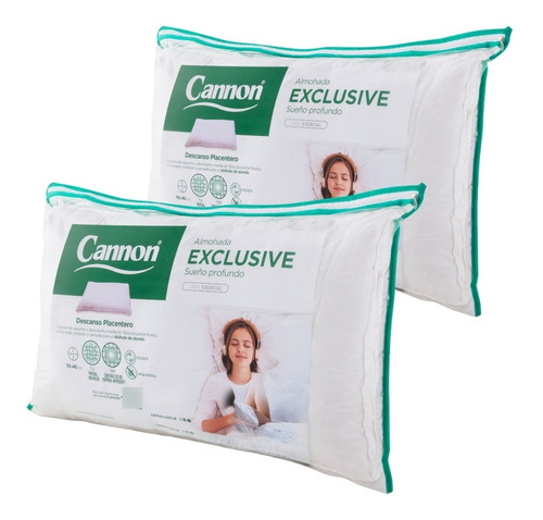 Combo 2 Almohadas Cannon Exclusive Nucleo Espuma