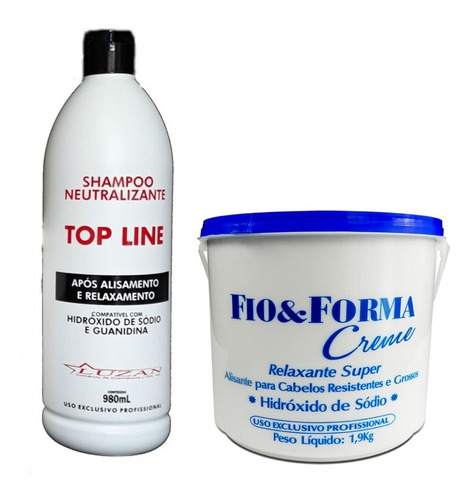 Imagem 1 de 5 de Alisante Fio E Forma E Top Line Neutralizante 1.9kg