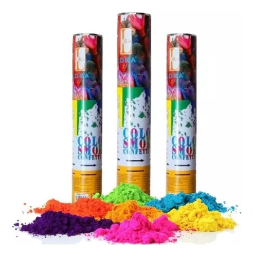 Confetti 6 Und Cotillón30cms Color Popper Año Nuevo Fiesta