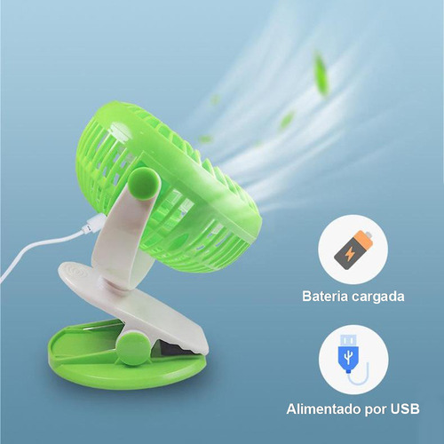 Ventilador De Escritorio Mini Portátil Recargable Usb Rosa