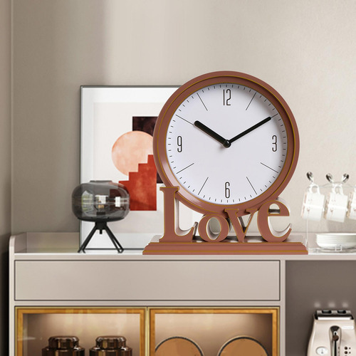 Reloj De Mesa Decorativo Con Palabras De Amor De 2 Piezas