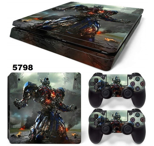 Imagen 1 de 6 de Calcomania Etiqueta Vinil Stiker Skin Play Station Ps4 Slim