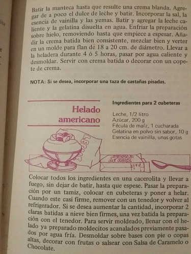Las Recetas De Chichita De Erquiaga. No.4 Heladería Casera. (Usado)