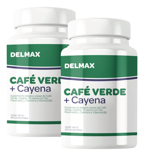 Cafe Verde + Cayena - Delmax Adelgazante  - Plan 60 Dias